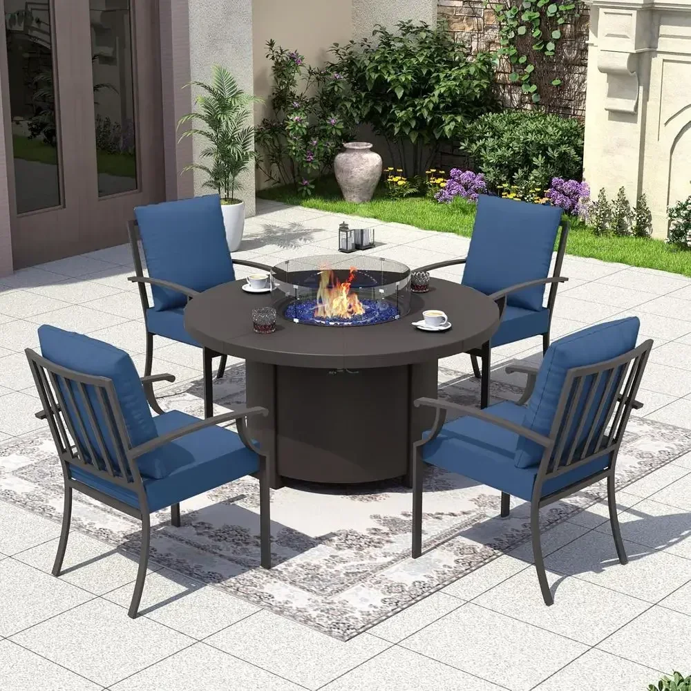 Outdoor Furniture Fire Pit Set - طقم أثاث خارجي مكون من 5