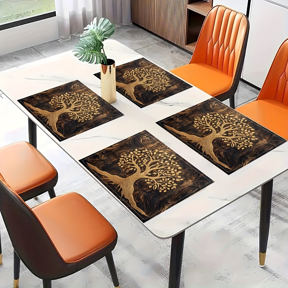 Outdoor Furniture Vintage - مفارش طاولة مستطيلة فاخرة بتصميم شجرة