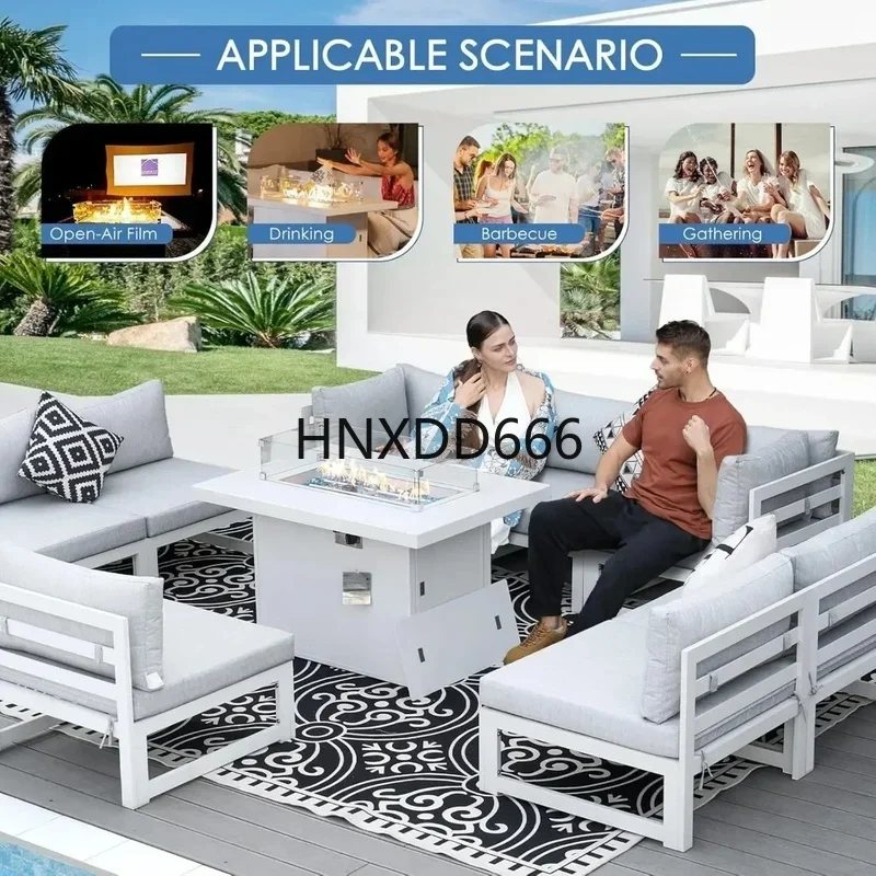 طقم جلوس خارجي من الألومنيوم م - مراجعة Outdoor Furniture Fire Pit Set وسعره
