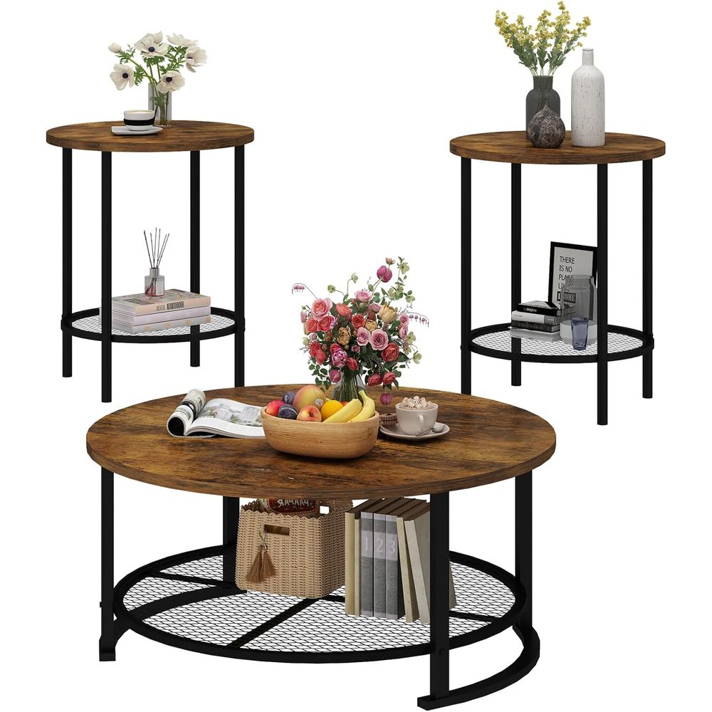 طقم طاولات قهوة مستديرة وطاولا - مراجعة Outdoor Furniture Vintage وسعره