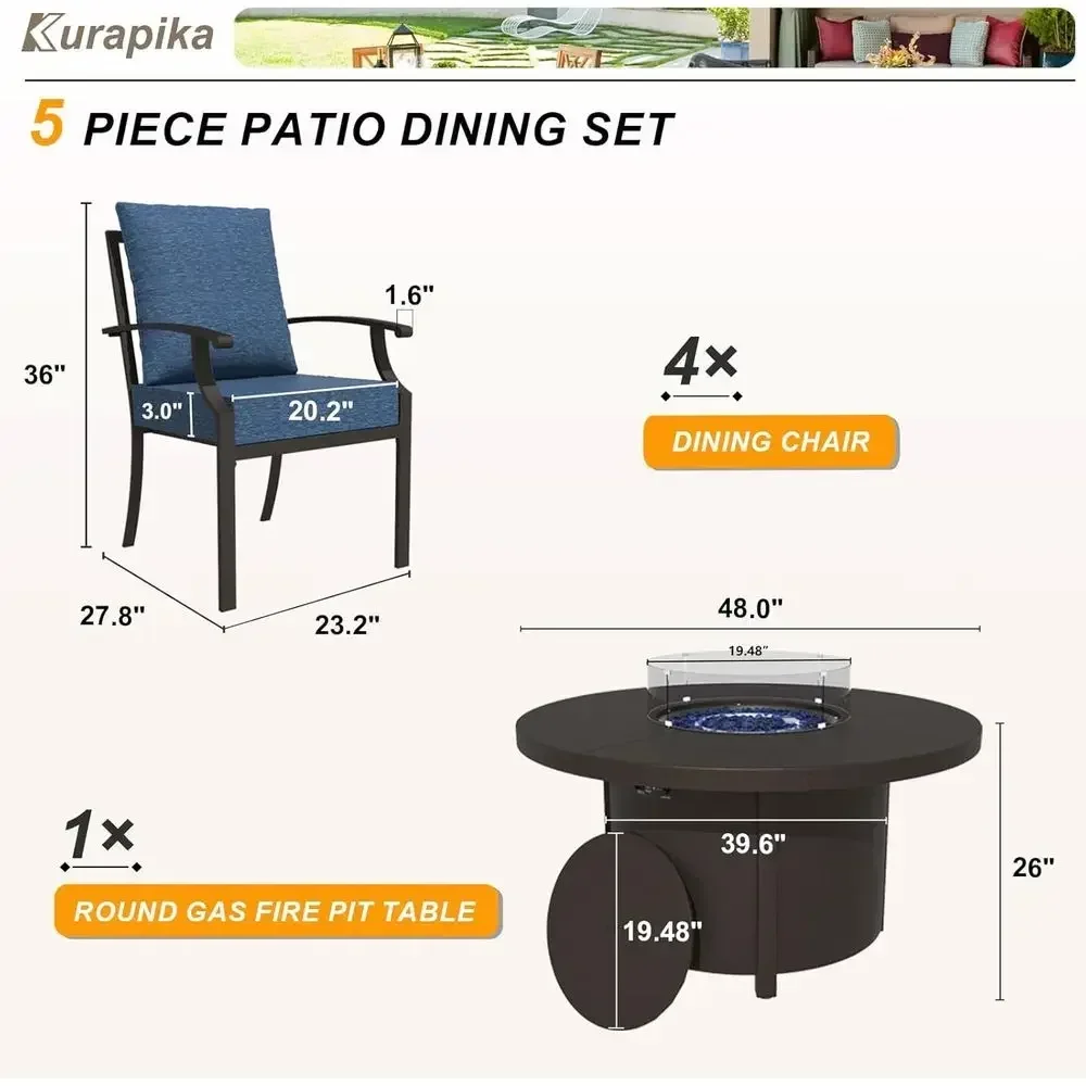 طقم أثاث خارجي مكون من 5 قطع م - مراجعة Outdoor Furniture Fire Pit Set وسعره