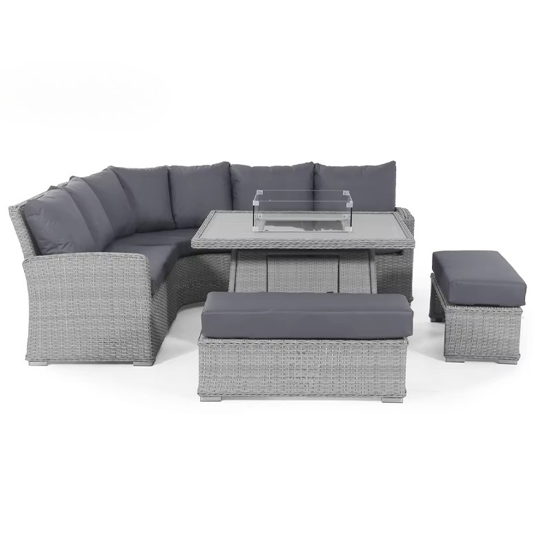 طقم أريكة للحدائق والشرفات مقا - مراجعة Outdoor Furniture Fire Pit Set وسعره