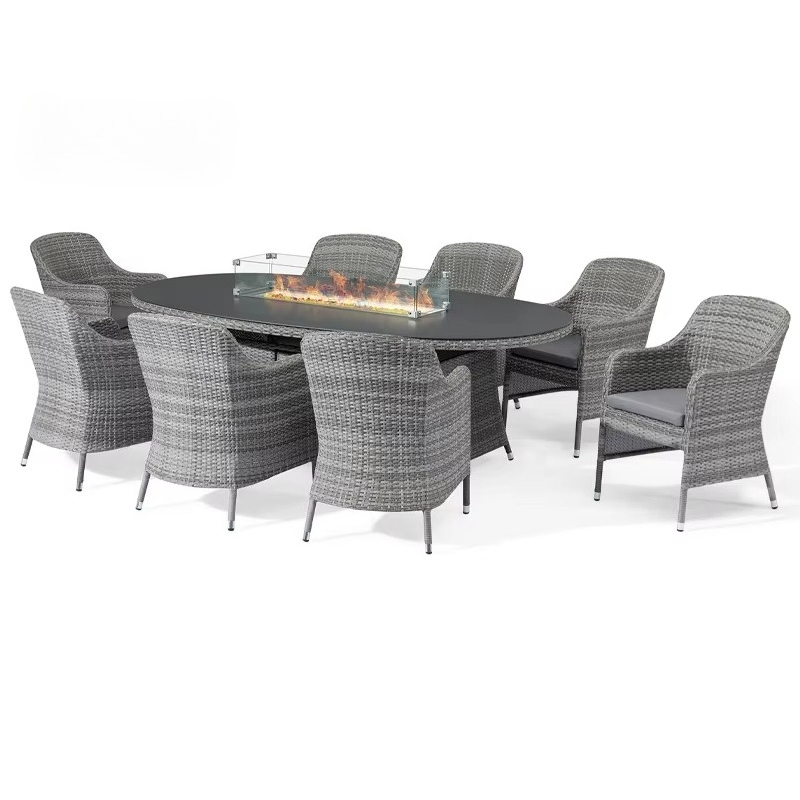 طقم أريكة للحدائق والشرفات مقا - مراجعة Outdoor Furniture Fire Pit Set وسعره