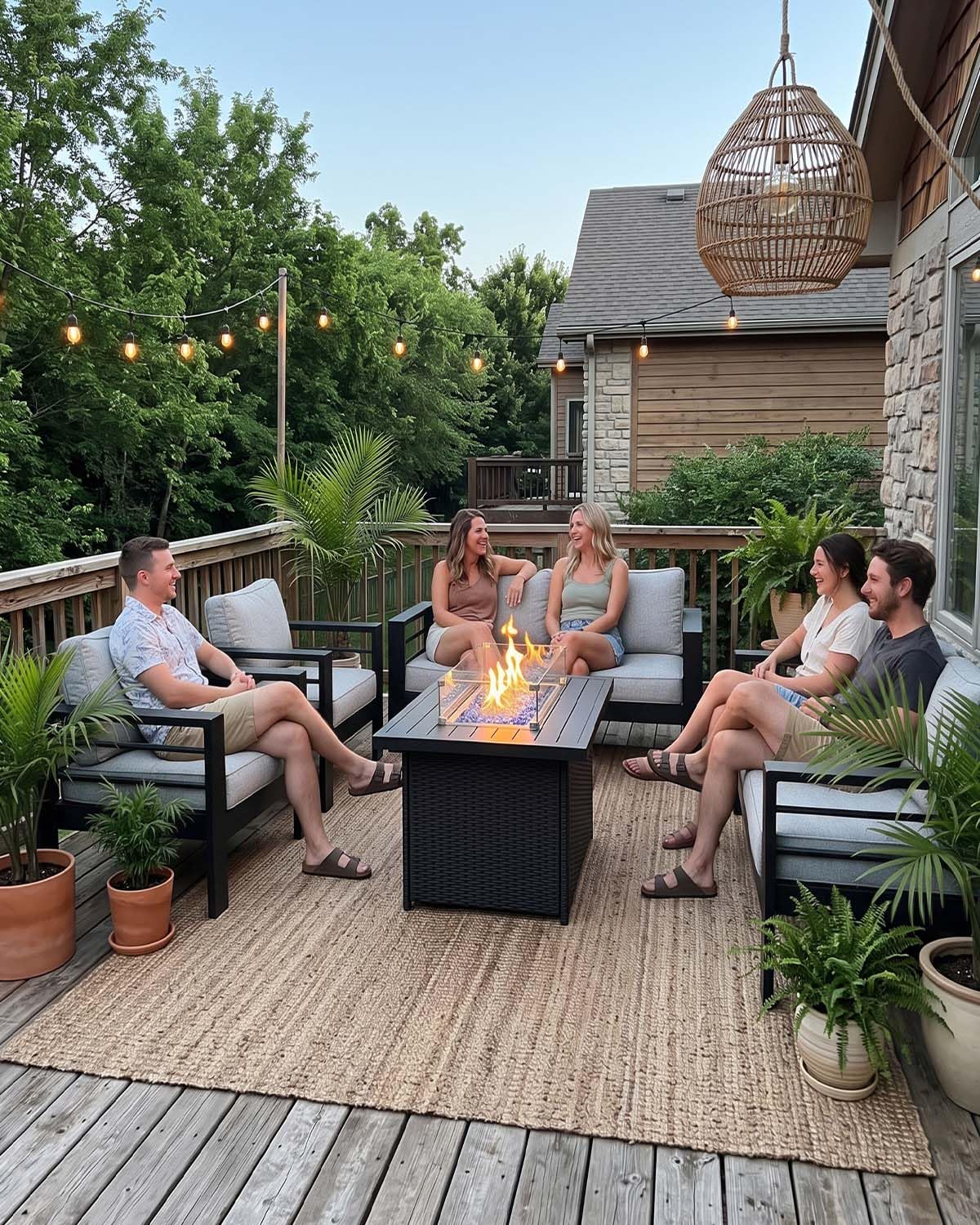 طقم أثاث خارجي من الألومنيوم م - مراجعة Outdoor Furniture Fire Pit Set وسعره