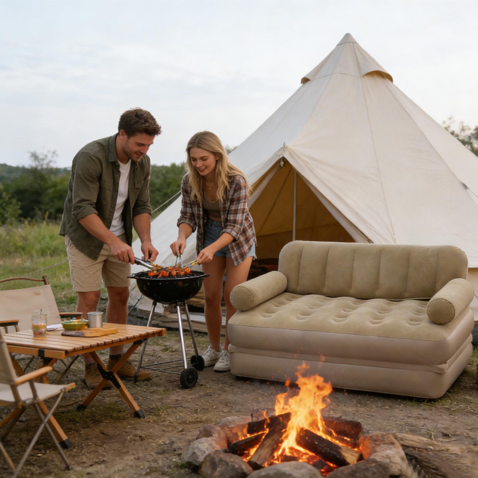 أريكة هوائية قابلة للنفخ مع مض - مراجعة Outdoor Furniture Arhaus وسعره