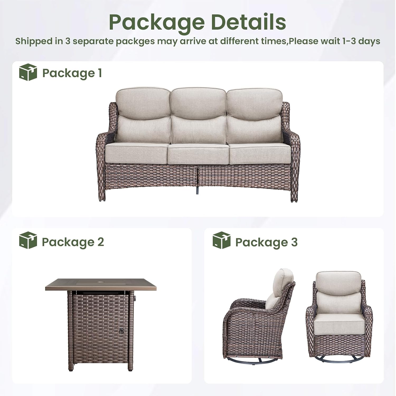 طقم أثاث فاخر للفناء الخارجي م - مراجعة Outdoor Furniture Fire Pit Set وسعره