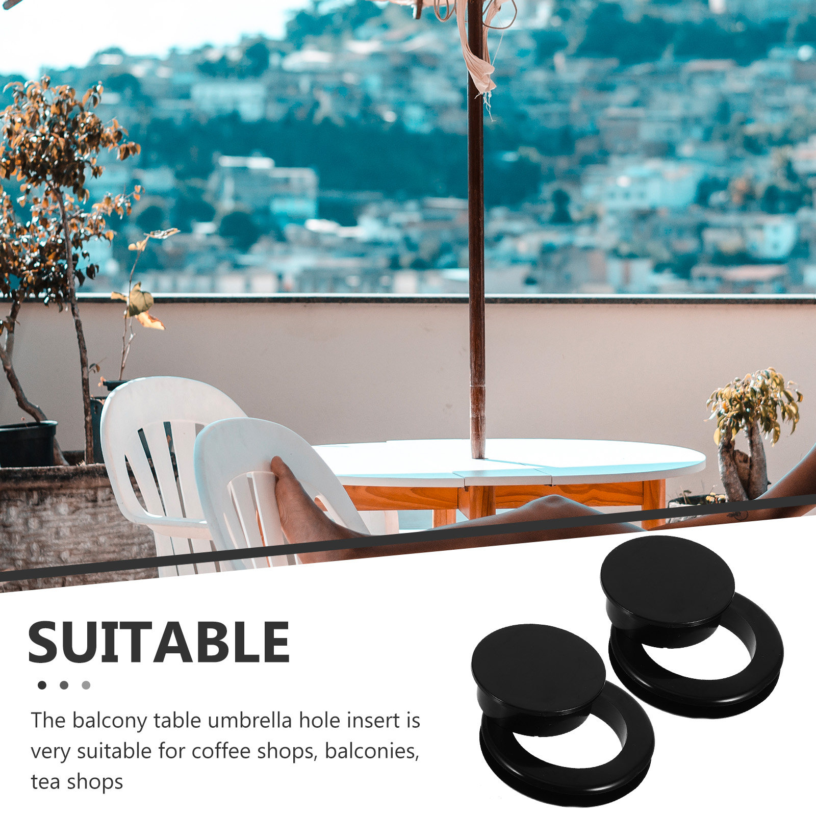 طقم من قطعتين: حلقة فتحة مظلة  - مراجعة Outdoor Furniture Umbrella وسعره