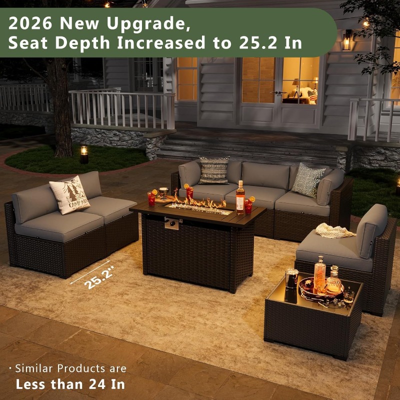 مجموعة أثاث الفناء من أوكسون م - مراجعة Outdoor Furniture Fire Pit Set وسعره