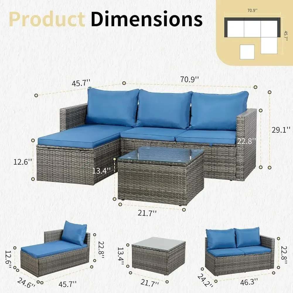 طقم أثاث خارجي من الخيزران مكو - مراجعة Outdoor Furniture Fire Pit Set وسعره